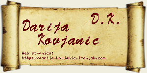 Darija Kovjanić vizit kartica